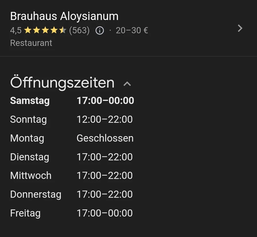 Brauhaus Aloysianum in Leichlingen