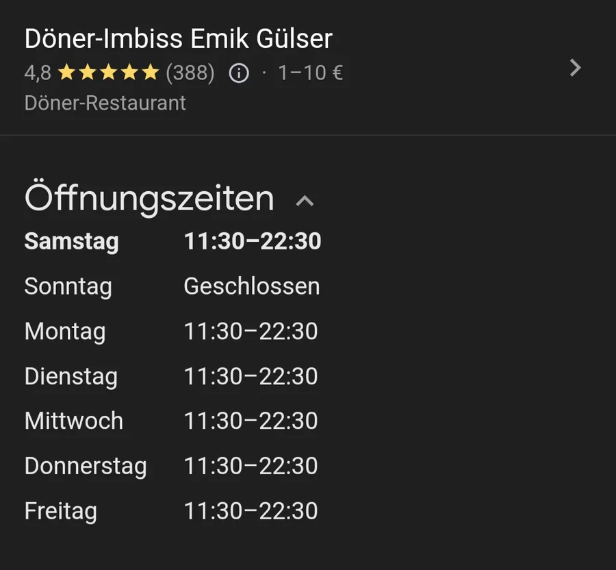 Emik Gülser – türkisches Restaurant in Leichlingen