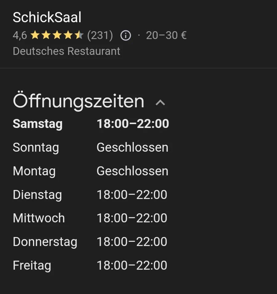 SchickSaal – Restaurant in Leichlingen