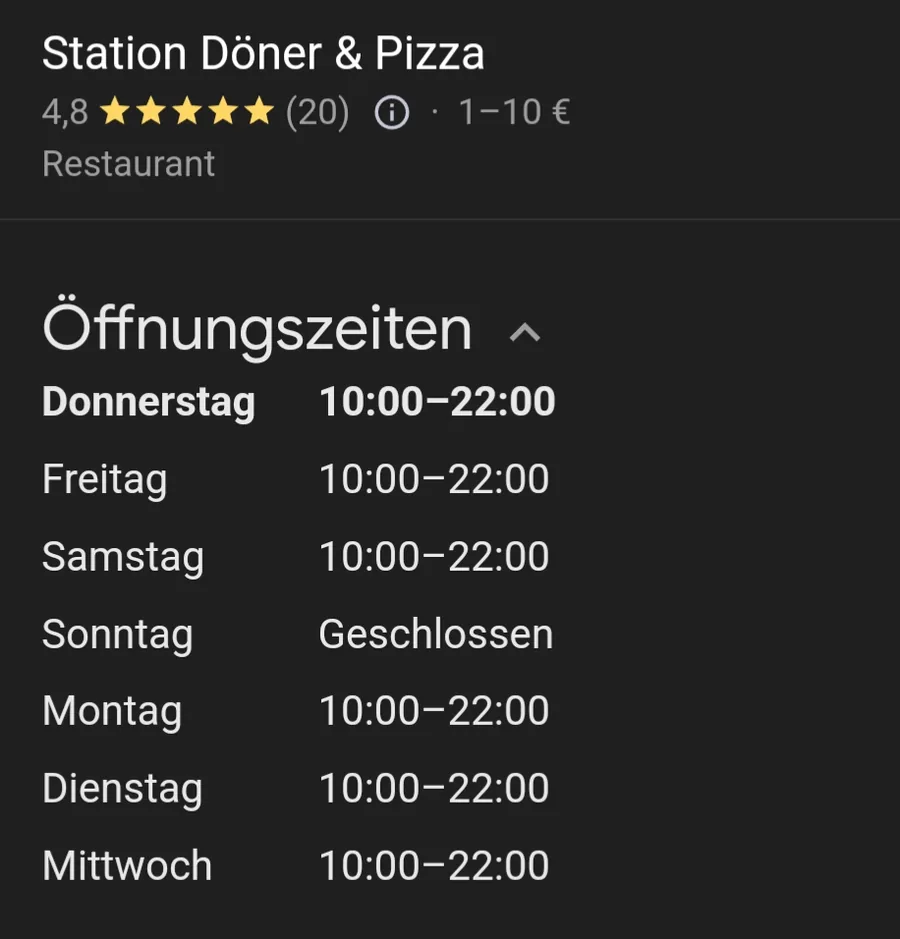 Station Döner & Pizza am Bahnhof Leichlingen